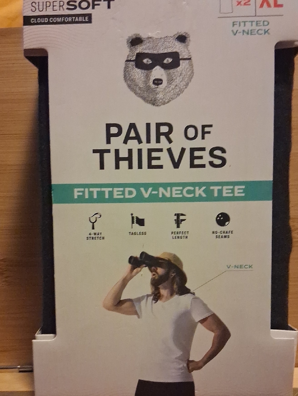 Pair of Thieves Fitted V-Neck Tee - Black 2 Pack